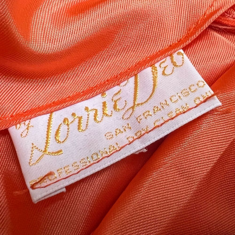 Vintage 50s-60s Lorrie Deb San Francisco Burnt Orange Maxi Dress Size S View 2